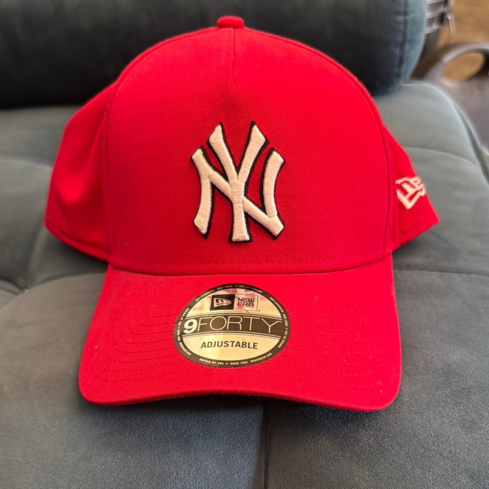 Yankees Red New Era 9FORTY Adjustable Cap